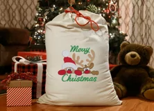 Merry Christmas Santa and Rudolph embroidery design Product Image 3