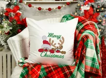Merry Christmas Santa and Rudolph embroidery design Product Image 5