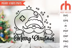 merry christmas svg, peeping santa svg, santa claus outline, santa with sack svg, christmas scene dxf, christmas template, xmas window decor, winter theme svg, window cling svg, christmas card svg, christmas ornament svg, xmas decoration svg