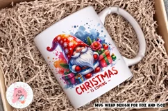 Merry Christmas Santa Mug Wrap For 11 oz and 15 oz, 3d Mug, Christmas Png