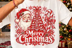 Merry Christmas Santa Vintage Christmas Tree & Candy Cane PN Product Image 3