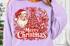 Merry Christmas Santa Vintage Christmas Tree & Candy Cane PN Product Image 5