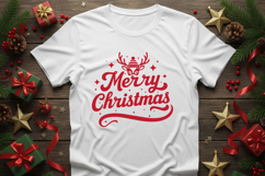 Merry Christmas SVG - Cute Christmas Reindeer Design Product Image 2