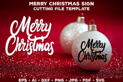 Merry Christmas SVG Cut File for Cricut and Silhouette Product Image 1
