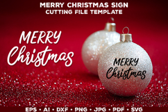 Merry Christmas SVG Cut File for Cricut and Silhouette Product Image 1
