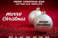 Merry Christmas SVG Cut File for Cricut and Silhouette Product Image 1