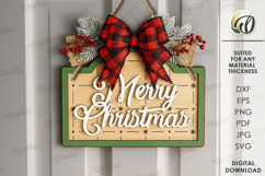 Merry Christmas Wall Signs Bundle Laser Cut. Wall Decor SVG Product Image 4