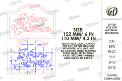 Merry Christmas Wall Signs Bundle Laser Cut. Wall Decor SVG Product Image 5