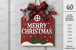 Merry Christmas Wall Signs Bundle Laser Cut. Wall Decor SVG Product Image 6