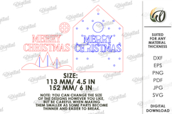 Merry Christmas Wall Sign Lasercut. Christmas Wall decor SVG Product Image 2