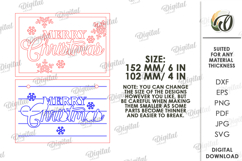 Merry Christmas Wall Sign Lasercut. Christmas Wall decor SVG Product Image 2