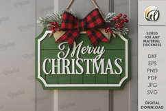 Merry Christmas Wall Sign Lasercut. Christmas Wall decor SVG Product Image 1