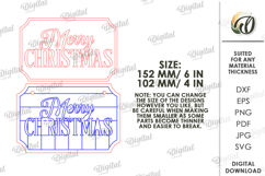 Merry Christmas Wall Sign Lasercut. Christmas Wall decor SVG Product Image 2