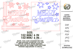Merry Christmas Wall Sign Lasercut. Christmas Wall decor SVG Product Image 2