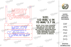Merry Christmas Wall Sign Lasercut. Christmas Wall decor SVG Product Image 2