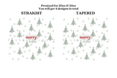 merry christmas skinny tumbler sublimation wrap with high resolution 300 DPI and transparant background perfect for 20oz and 30oz skinny tumbler