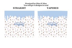 merry christmas skinny tumbler sublimation wrap with high resolution and transparant background are for 20oz and 30oz skinny tumbler