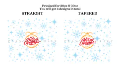 merry christmas skinny tumbler sublimation wrap with high resolution and transparant background are for 20oz and 30oz skinny tumbler