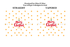 merry christmas skinny tumbler sublimation wrap with high resolution and transparant background are for 20oz and 30oz skinny tumbler