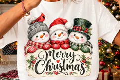 Merry Christmas Snowman PNG Product Image 4