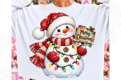 Cute Christmas Snowman PNG, Merry Christmas Snowman with Red Product Image 1