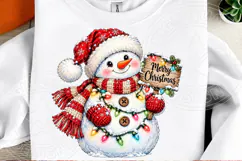 Cute Christmas Snowman PNG, Merry Christmas Snowman with Red Product Image 2