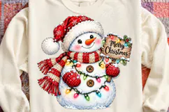 Cute Christmas Snowman PNG, Merry Christmas Snowman with Red Product Image 4