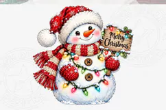 Cute Christmas Snowman PNG, Merry Christmas Snowman with Red Product Image 5