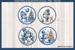 Merry Christmas Snowmen Tree Ornaments Sublimation Png Product Image 7