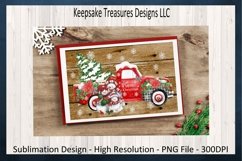 Merry Christmas Red Vintage Truck Doormat Design Product Image 4