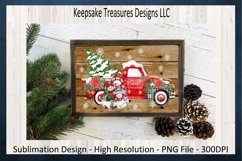 Merry Christmas Red Vintage Truck Doormat Design Product Image 6