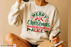 Merry Christmas Special Delivery for Alice Nice List SVG PNG Product Image 2