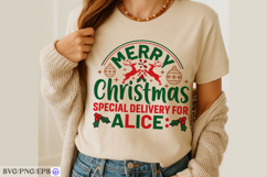 Merry Christmas Special Delivery for Alice Nice List SVG PNG Product Image 3
