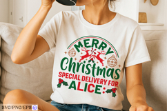 Merry Christmas Special Delivery for Alice Nice List SVG PNG Product Image 4