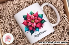 Merry Christmas Star Mug Wrap For 11 oz and 15 oz, 3d Mug, Christmas Png