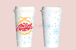merry christmas starbucks 16oz hot cup tumbler wrap svg presized template for tumbler grande suitable for cricut and silhouette