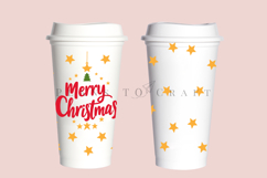 merry christmas starbucks 16oz hot cup tumbler wrap svg presized template for tumbler grande suitable for cricut and silhouette