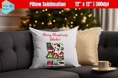 Christmas State Patchwork Sublimation, Pillow Idaho Product Image 1