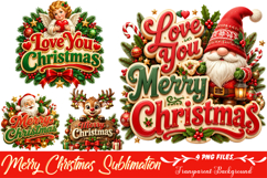 Merry Christmas Sublimation PNG Product Image 1