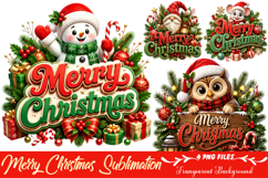 Merry Christmas Sublimation PNG Product Image 1