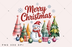 Merry Christmas PNG, Christmas Png, Snowman Png, Winter Product Image 1