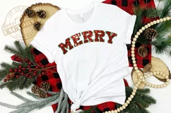 Merry Christmas sublimation, faux embroidery Christmas png Product Image 5
