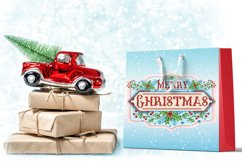 Merry Christmas Floral Sublimation. Vintage Christmas Signs Product Image 4