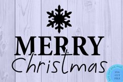 Merry Christmas SVG Farmhouse Christmas Svg Wood Round Svg Product Image 2
