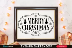 Merry Christmas SVG , Farmhouse Christmas SVG Design Product Image 1