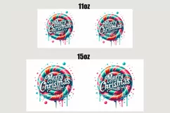 Christmas Mug Wrap For 11 oz and 15 oz, 3d Mug, Christmas Gingerbread Png