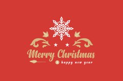 Merry christmas text with snowflake design concept Product Image 1