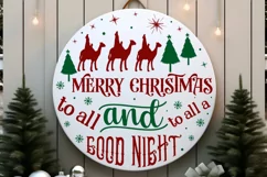 Merry Christmas To All And SVG ,Christmas Round SVG Design Product Image 3