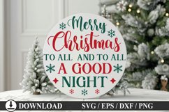 Merry christmas to - Christmas Round Sign Design Product Image 1