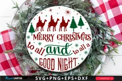 Merry Christmas To All And SVG ,Christmas Round SVG Design Product Image 1